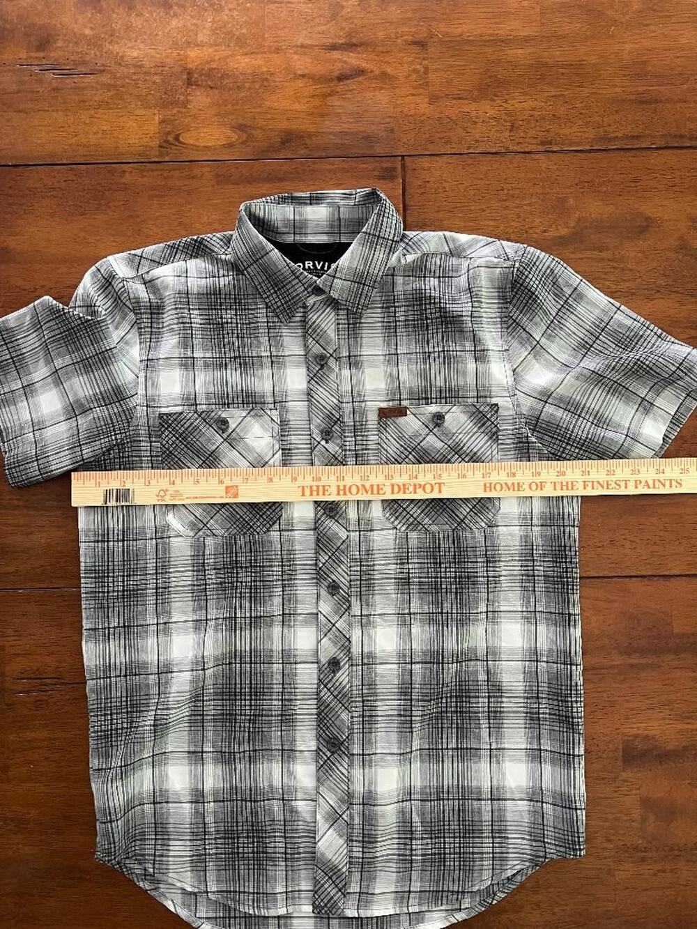 Mens Orvis Short Sleeve Button Up Shirt, Size S